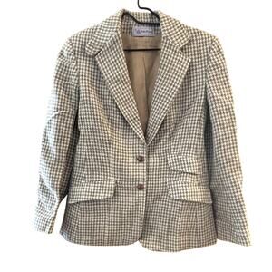 Evan Picone Houndstooth Blazer - Black and White